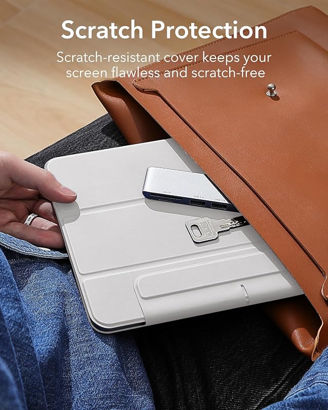 ESR iPad Pro 13 hüvely M5/M4 mágneses tartóval, vékony trifold állvánnyal, fehér - White