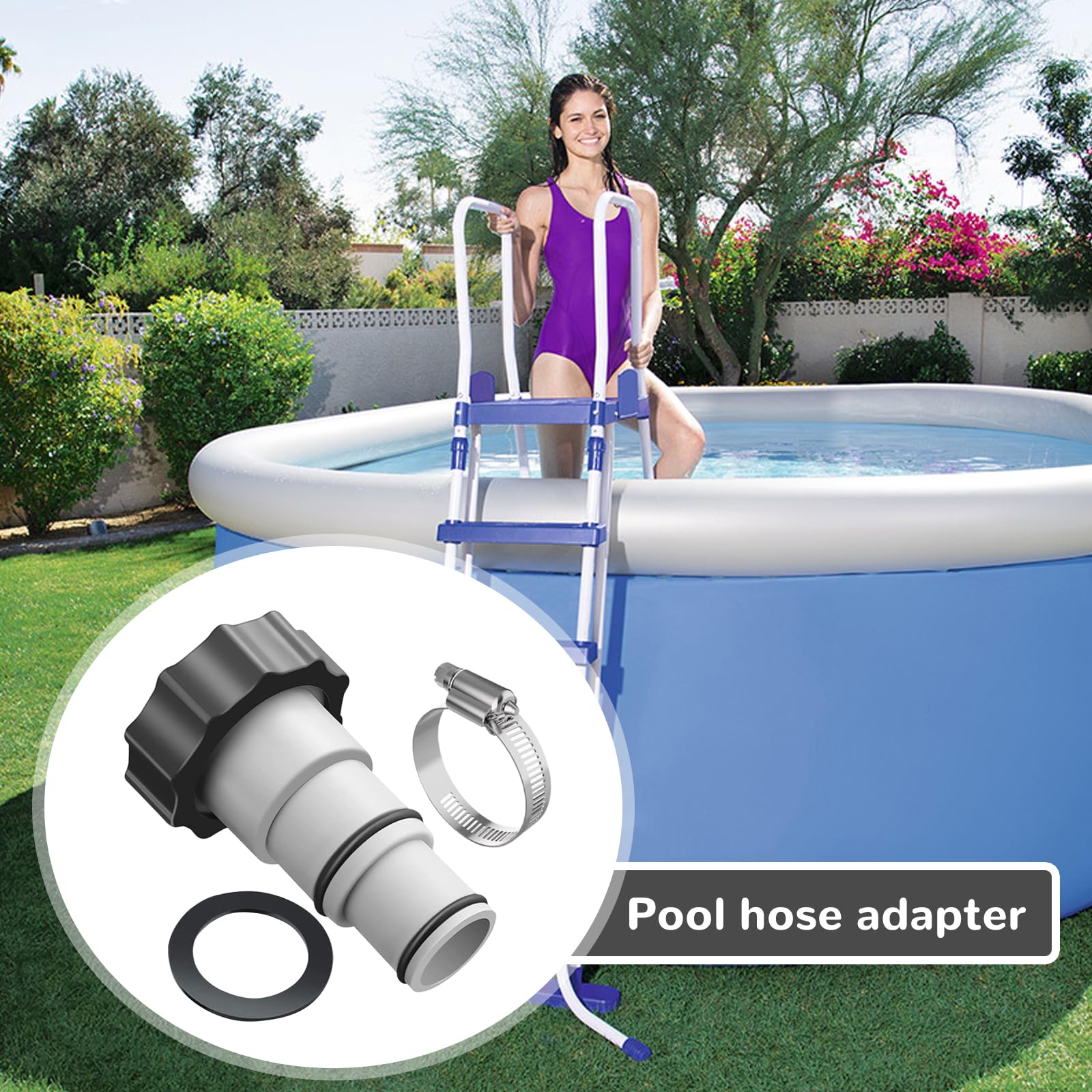 Adattatore tubo piscina 32/38mm, adattatore tubo pompa piscina, raccordo tubo piscina Intex | Leroy Merlin