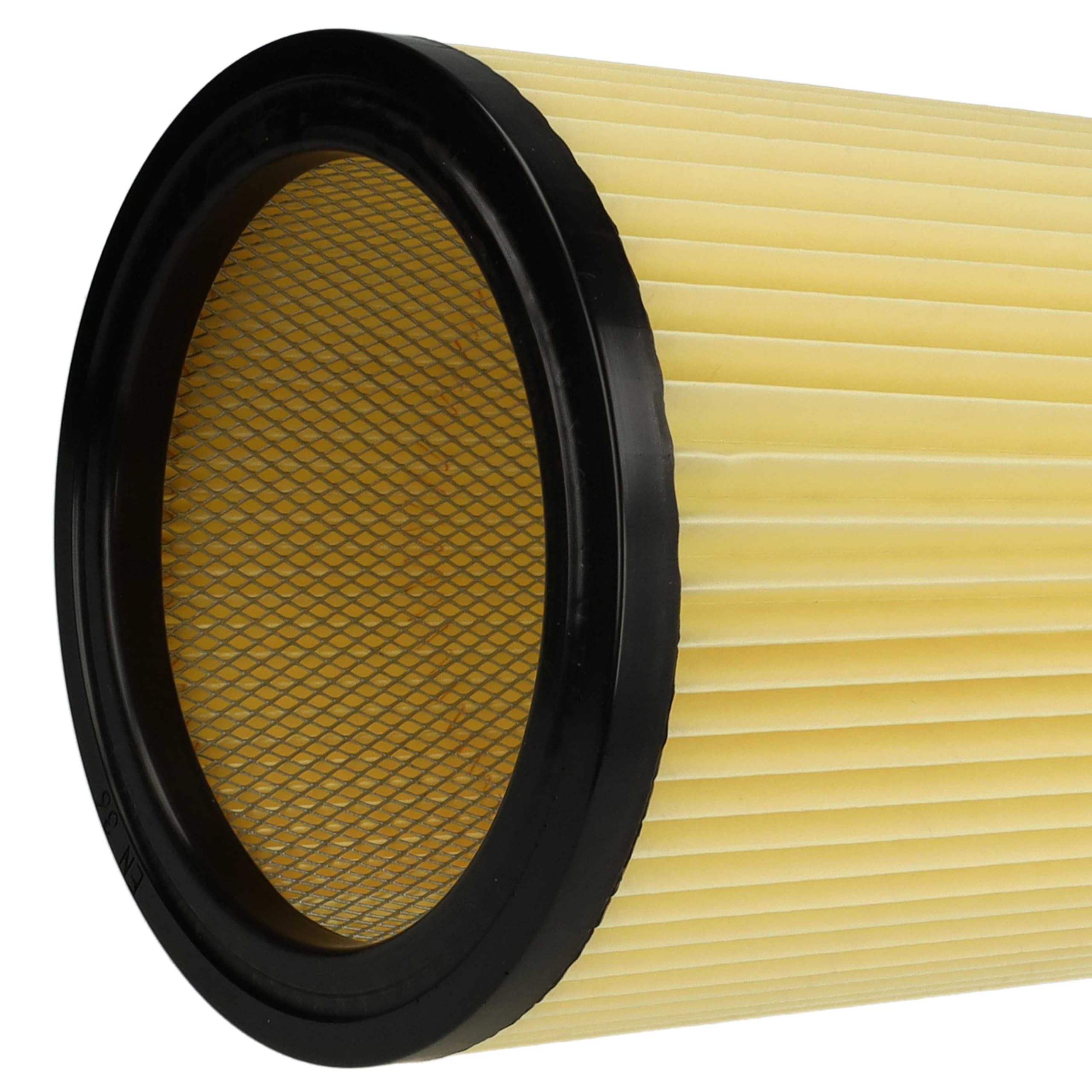 vhbw 8 x filtr plisowany kompatybilny z Hikoki Hitachi WDE 3600, 1200, 1200M odkurzacz - czarny/żółty