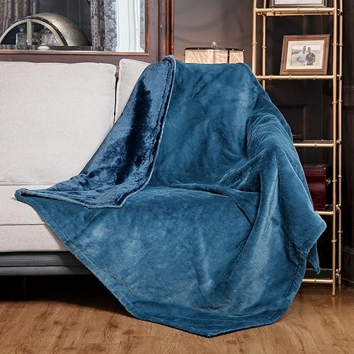 Woomer manta térmica eléctrica de franela Sherpa sintética suave, calentamiento rápido, tamaño individual de 254 cm x 228,6 cm, 10 niveles de