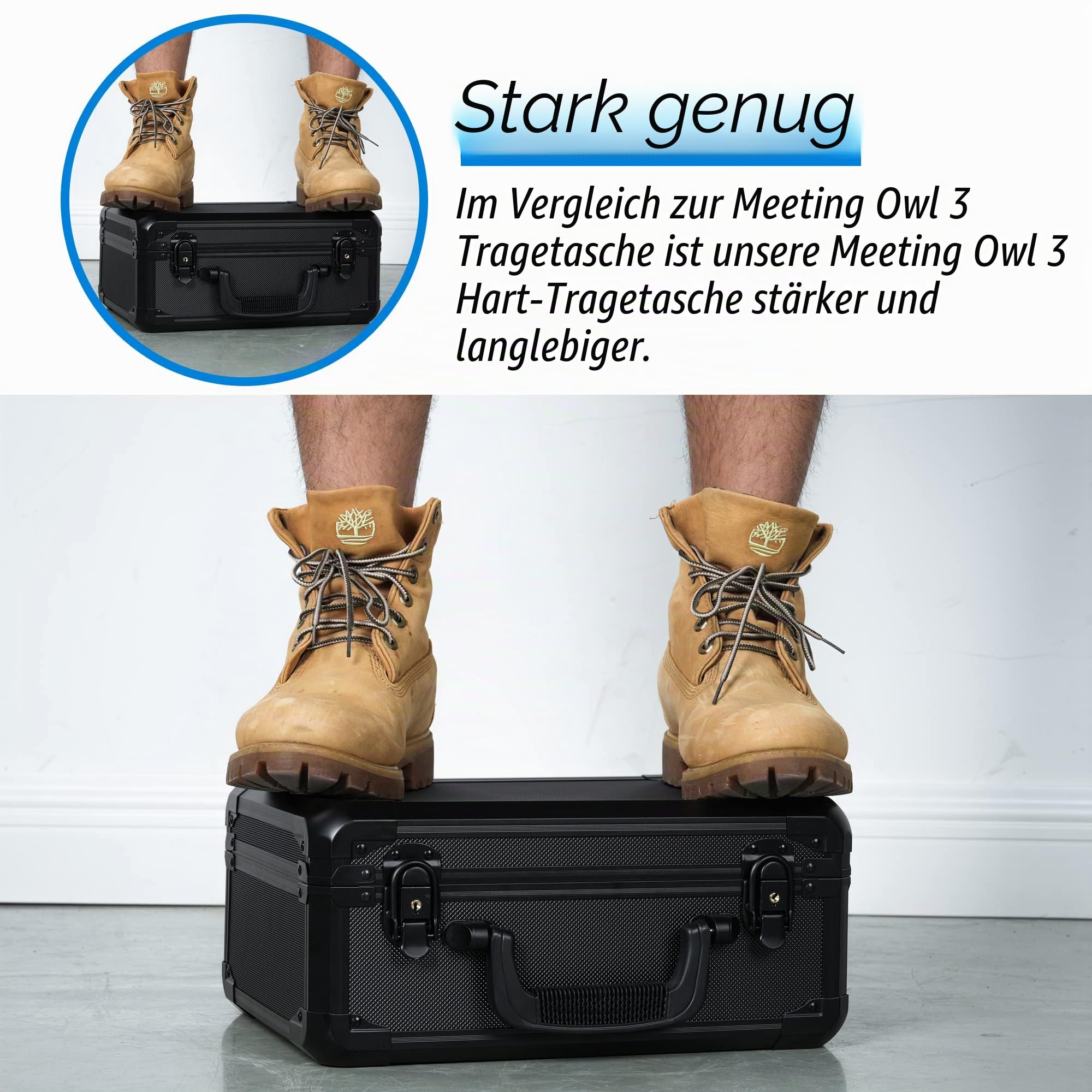 D DACCKIT Tragetasche für Meeting Owl 3 – Hartschalen-Reiseetui, kompatibel mit Meeting Owl 3 und Zubehör