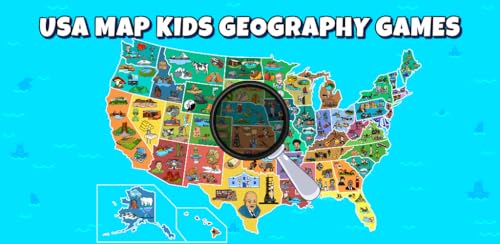 US States Quiz: USA Capitals Map & Flags Puzzle Learning Games for Kids | World Geography Games