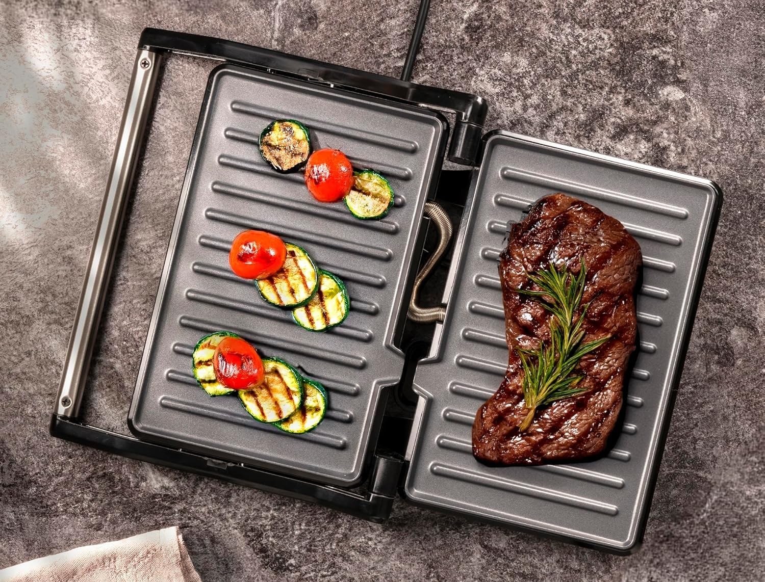 sandwich griller and toaster | Chicken griller for home | 2 in 1 multi utility | Marble Non-Stick Coating Grill Plates | Power Indicators | 1 Year Warranty | 950WATT