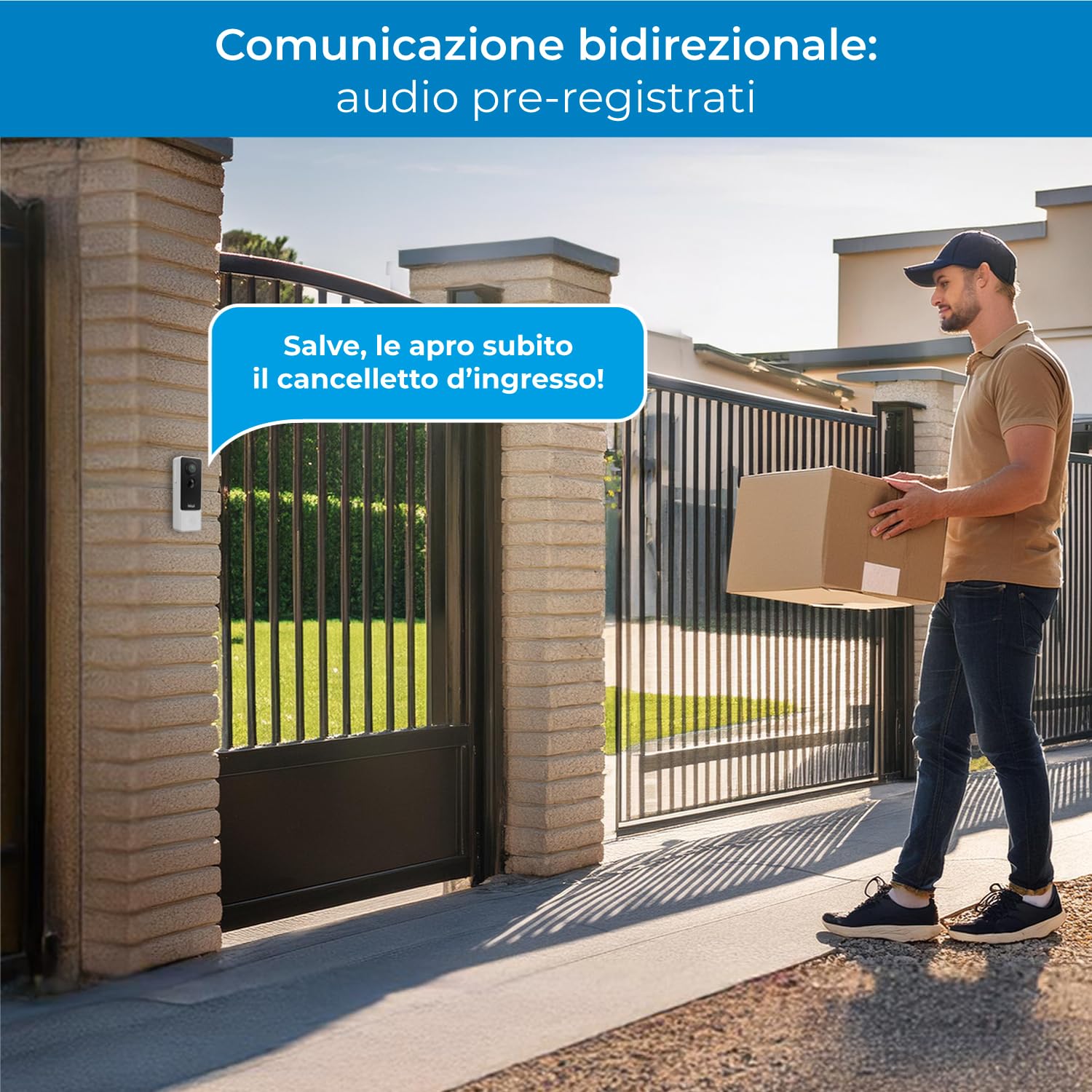 Dlin+ bezprzewodowy dzwonek do drzwi 3MP 2K IP WiFi na baterie, dwukierunkowy dźwięk w pełnym dupleksie, zapukanie, wbudowany PIR, noktowizor, ochrona przed manipulacjami, inteligentne