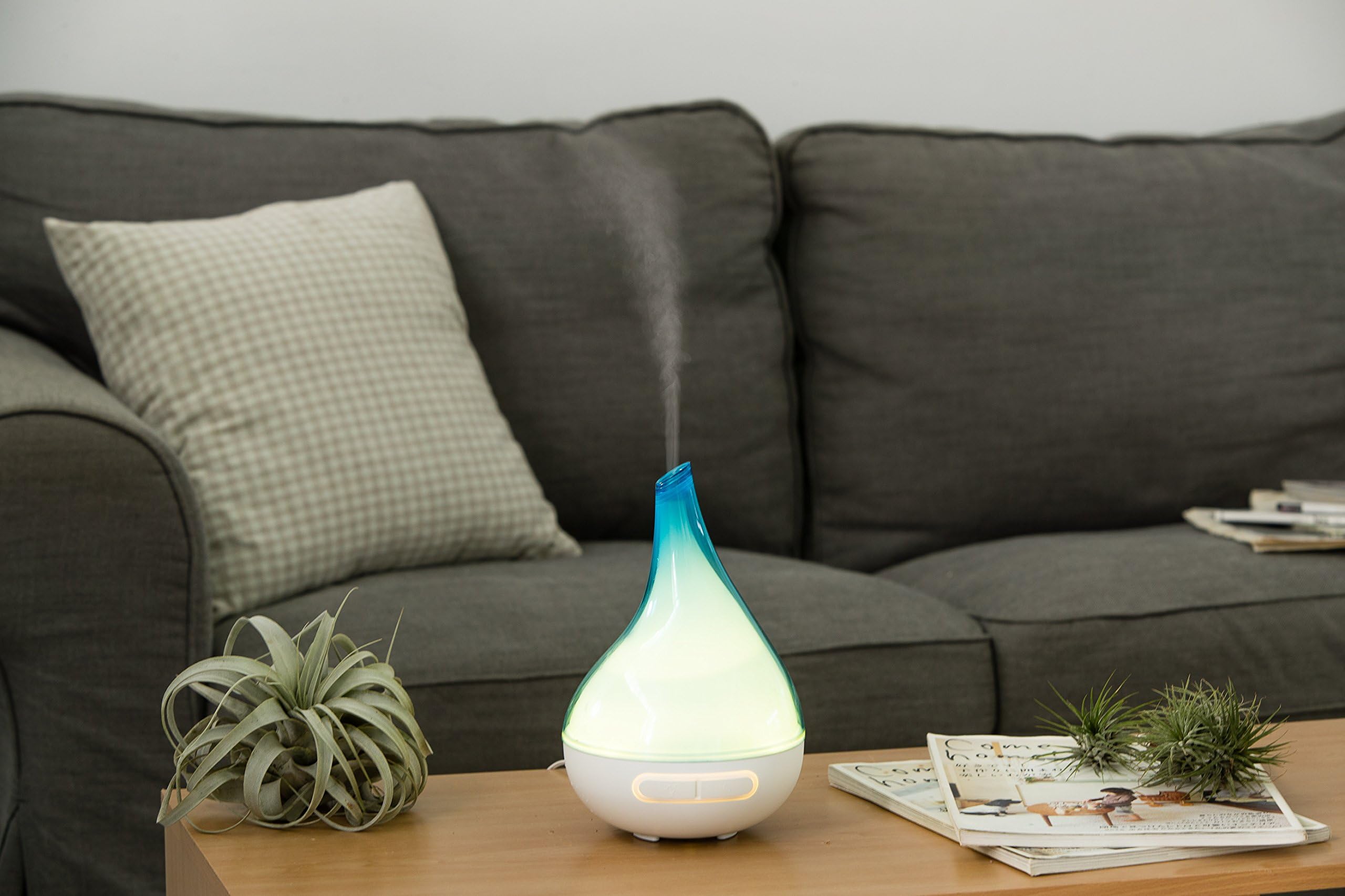 Ultransmit Aroma VIVI Ultrasonic Aromatherapy Essential Oil Diffuser, High Capacity Diffuser with Auto Shut- Off (Blue)