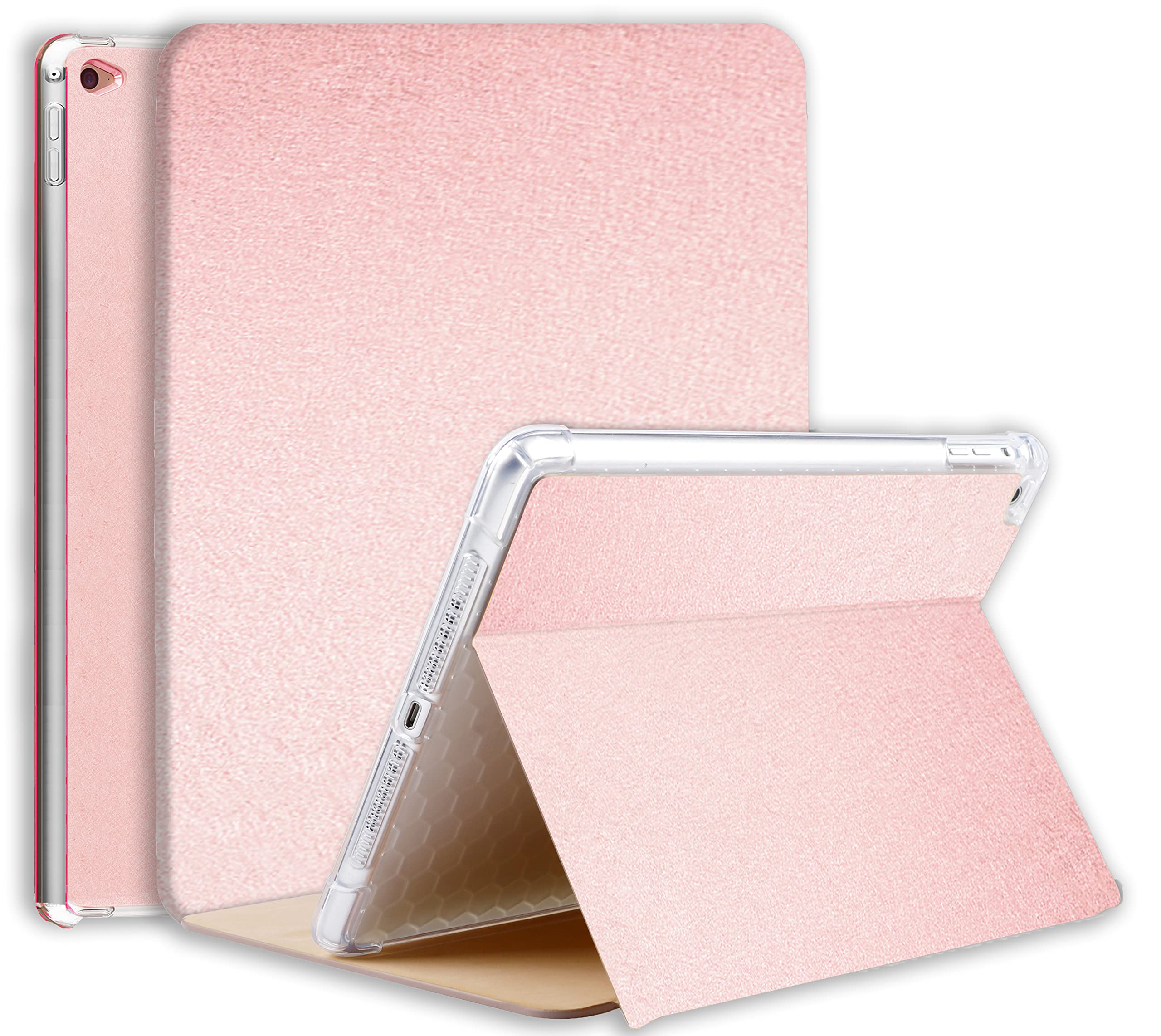 Caseelo [ Translucent Soft Air-Cushioned Back ] Smart Flip Cover Case for iPad 9.7 inch 6th 2018 / 5th 2017 [ iPad 6th Gen & 5th Gen ] A1893 A1954 A1822 A1823 [ Without Pencil Holder ] - Rose Gold (B09ZHWYHYM) Amazon Price History, Amazon Price Tracker