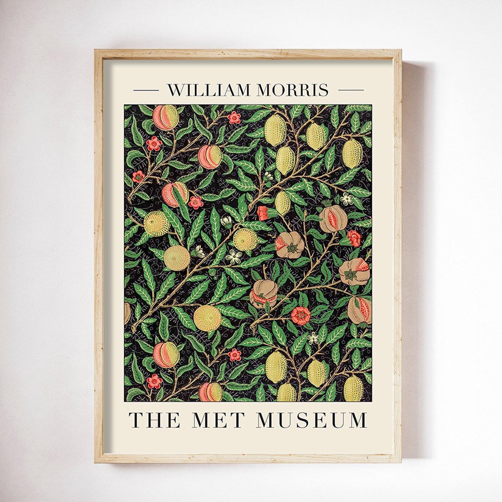 Stampa su tela William Morris The Blue Marigold Exhibition Poster London Underground Art Painting Decor Wall Art 70x90cm-3Pcs Frameless