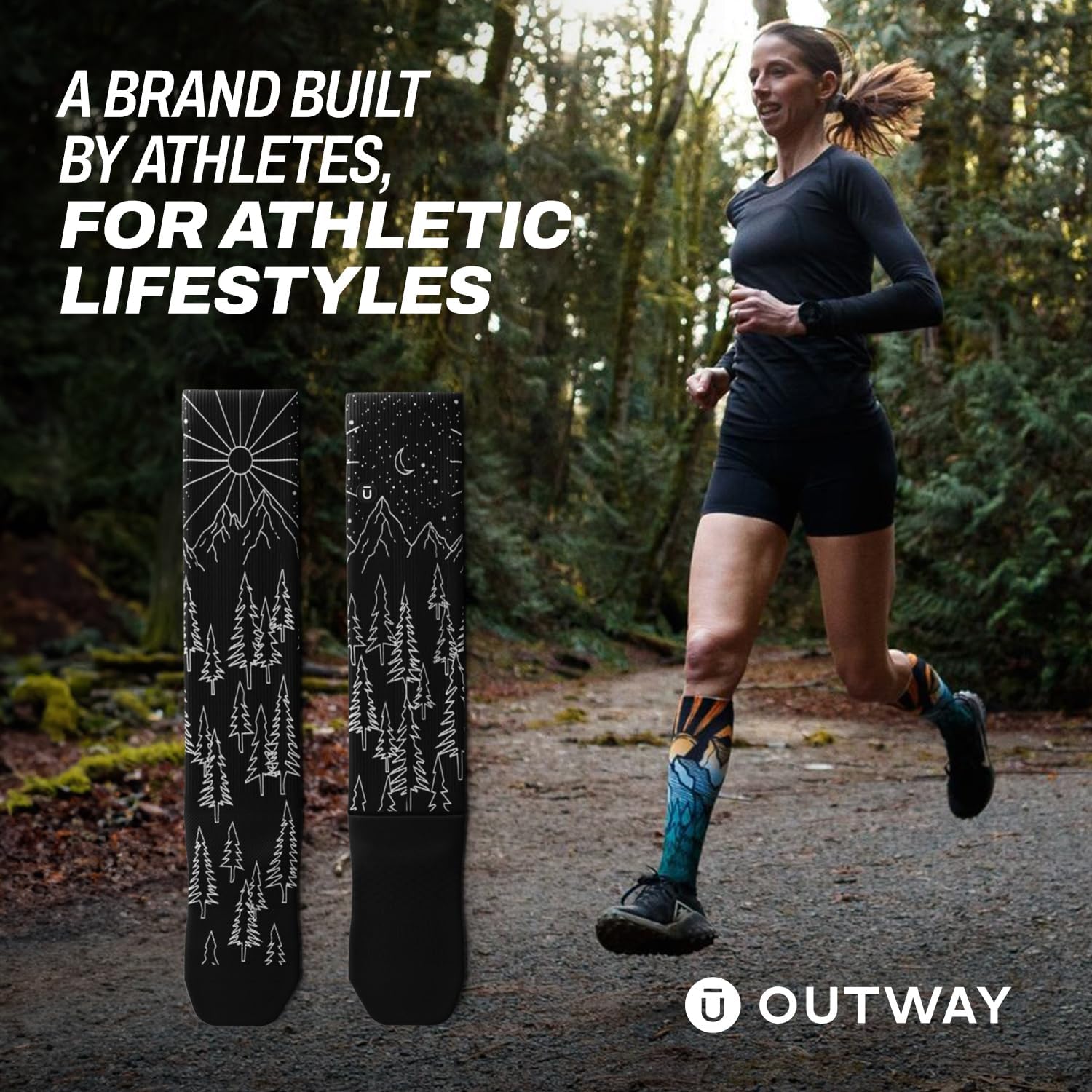 Outway Knee High Compression Socks for Men & Women, Moisture-Wicking Athletic Long Socks, Colorful and Comfortable Fit - Image 5