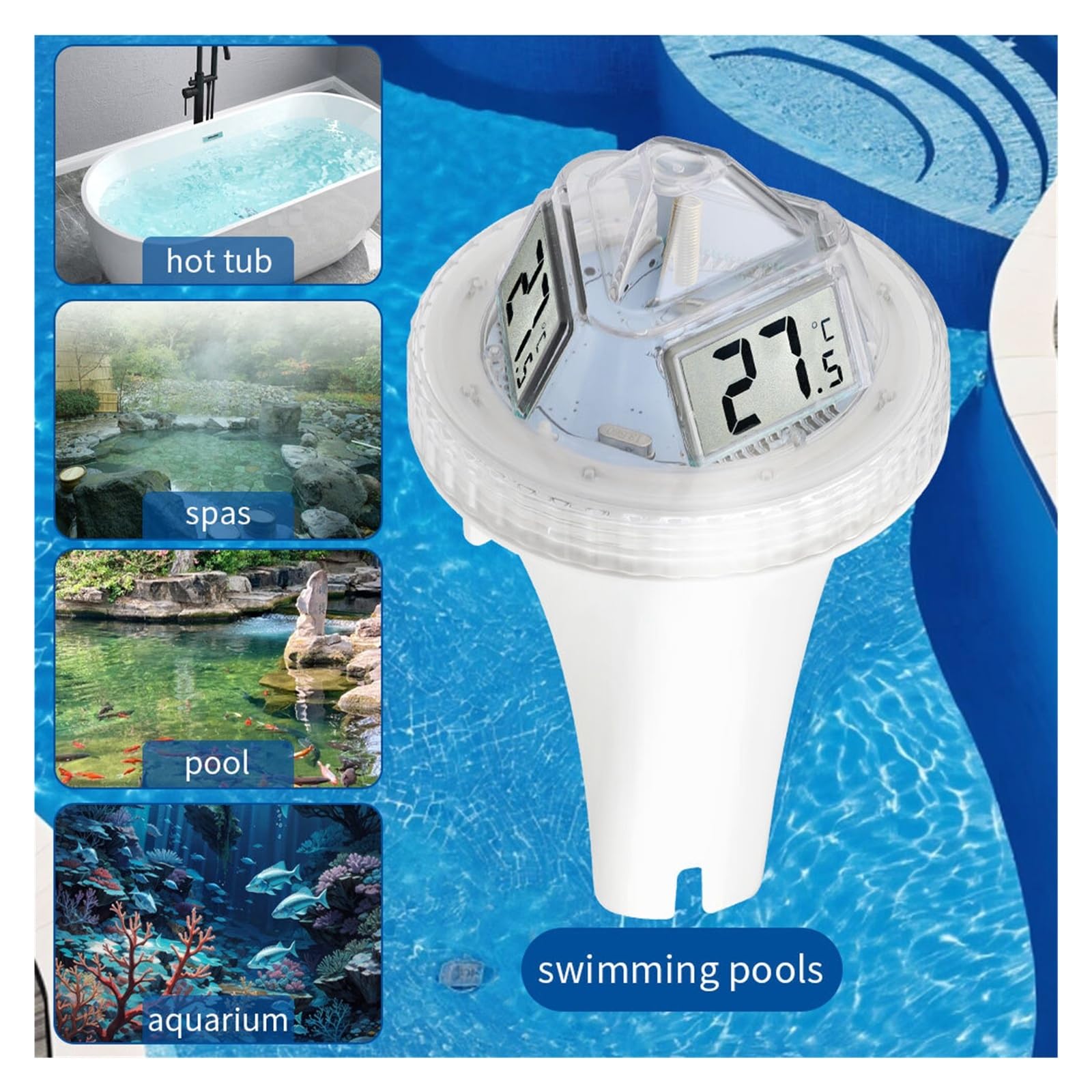 Termometro Piscina, Termometro for piscina, termometro wireless for piscina galleggiante di facile lettura, termometro for piscina for piscina