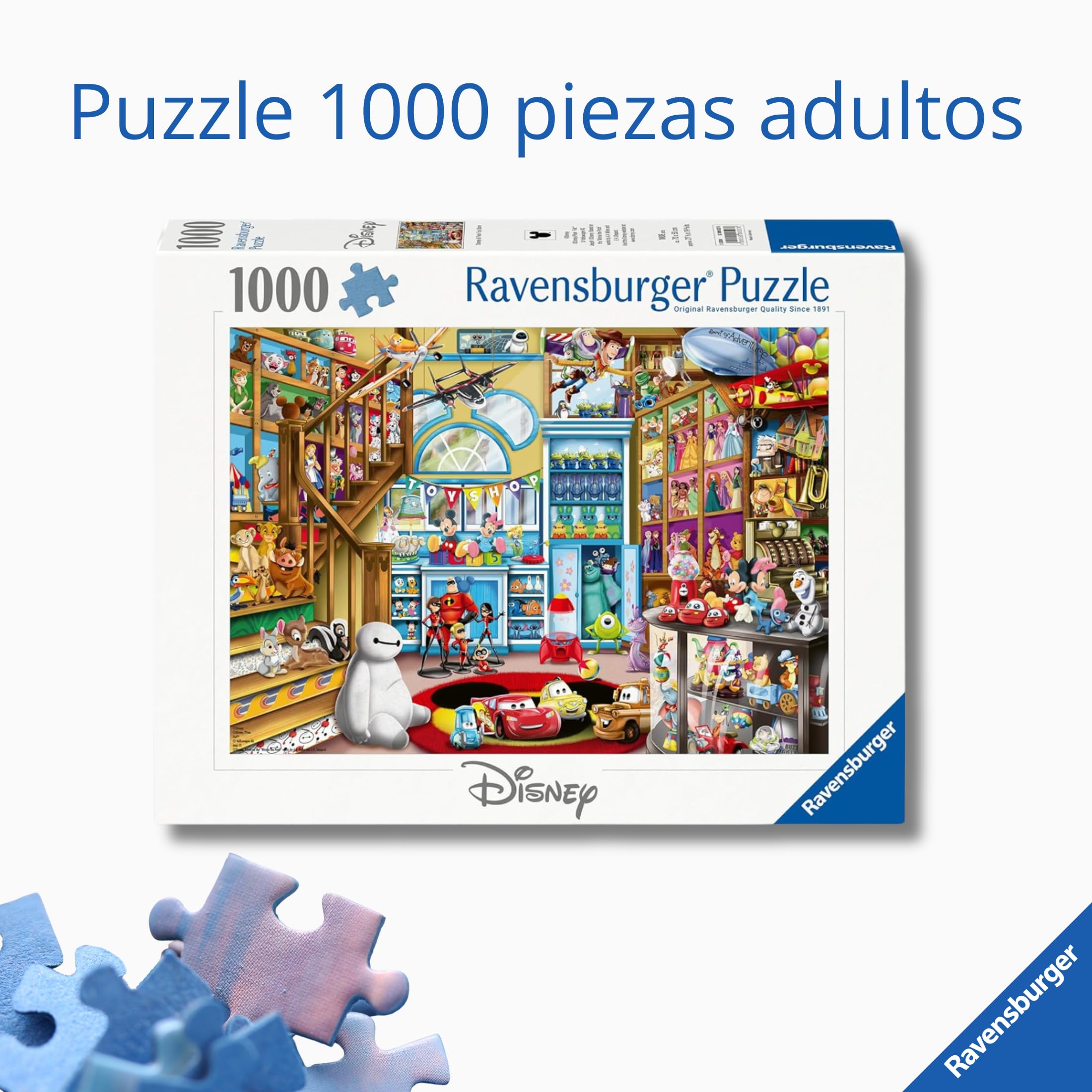 Ravensburger - Puzzle 1000 Piezas Disney Tienda Juguetes | Puzzle Adultos | para Toda La Familia | 70x50 Cm | Rompecabezas Adultos