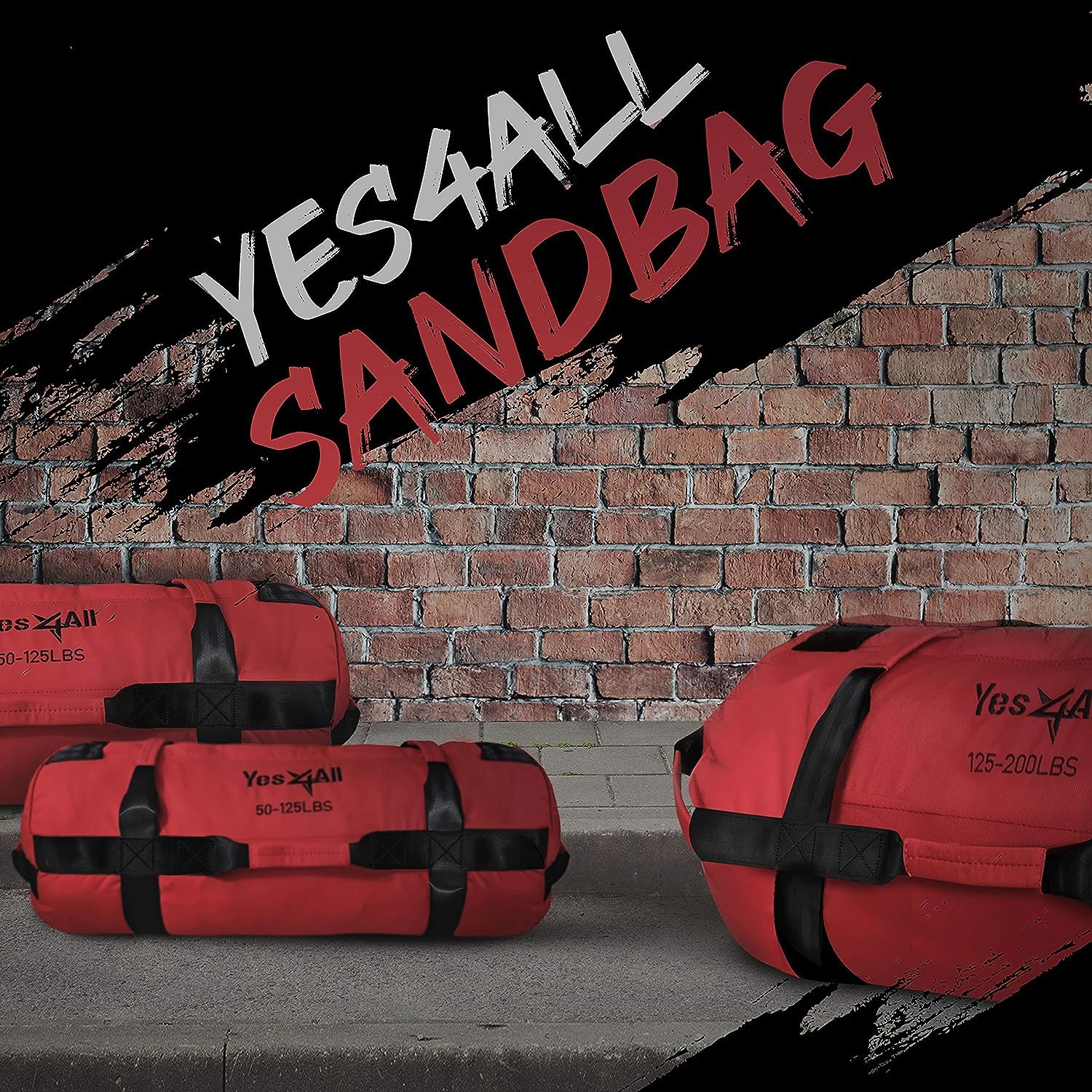 Yes4All 20kg/30kg/50kg/80kg Weight Bag - Sandbags Gym - Core Training Power Bag for Crossfit/Running/Workout/PowerLiffting - Sold UNFILLED