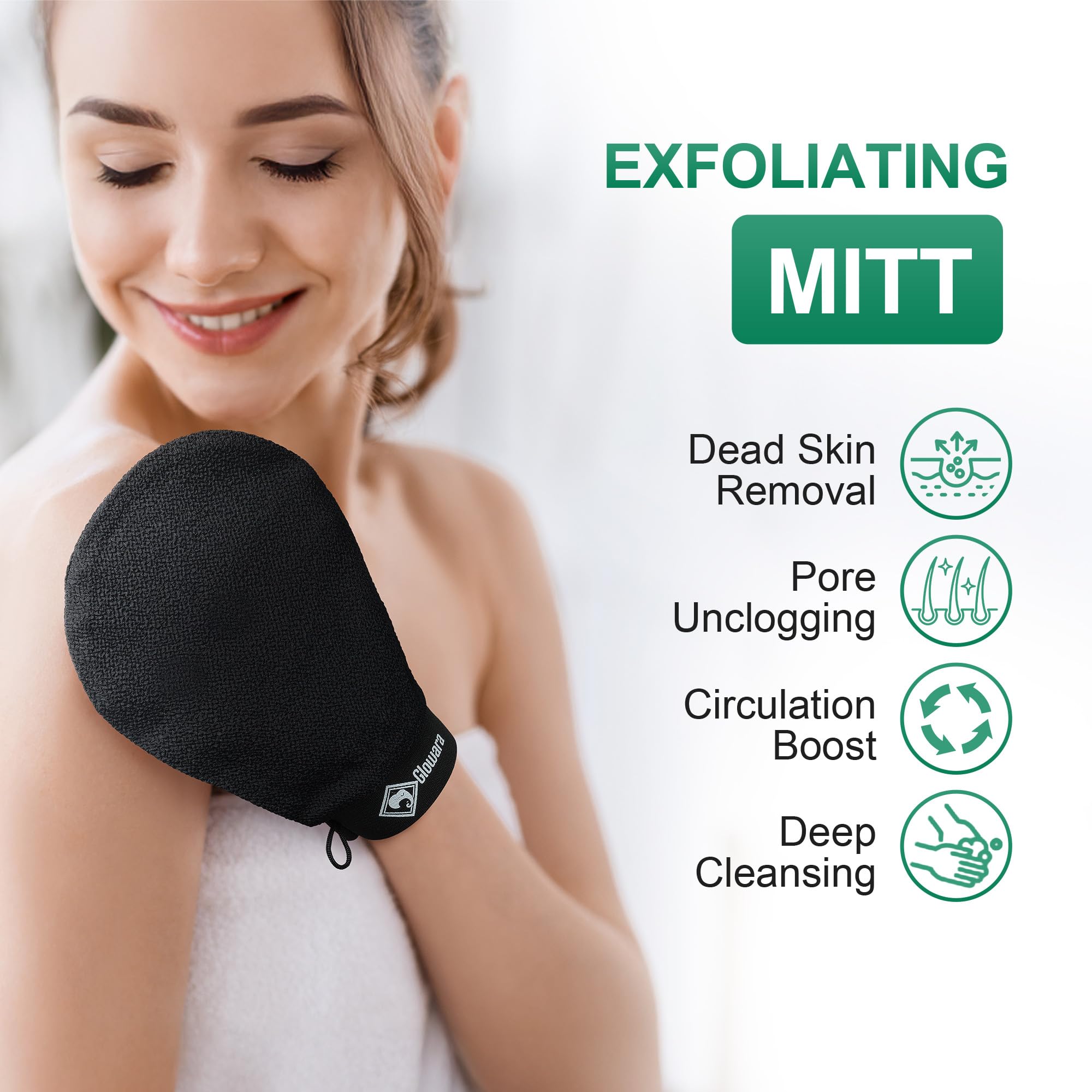 3 PCS Exfoliating Glove and Mitts - Image 2