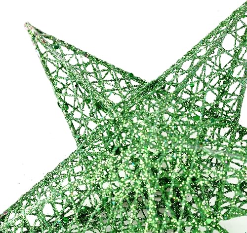 Miniatura 58 de BinaryABC Estrella para árbol de Navidad, adornos brillantes para decoración del árbol de Navidad, 7.9 in (plateado)