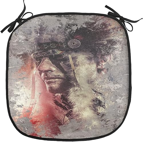 Miniatura 50 de Lunarable Cojín retro para silla, mujer con cabello, letrero de victoria con burbujas de discurso, inspirado en arte pop, acolchado de asiento para