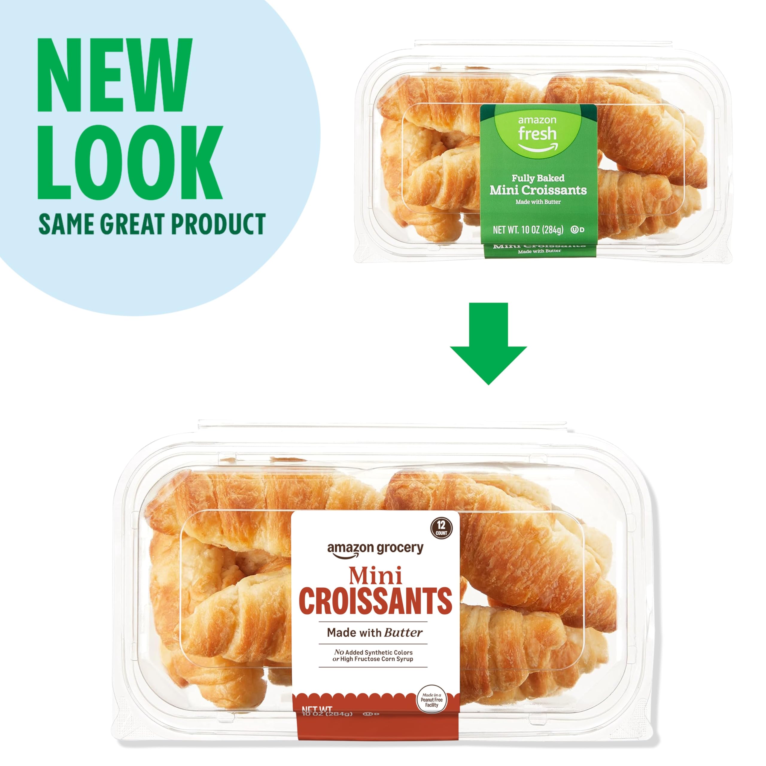 Amazon Grocery Mini Croissants 10 Oz 12 Ct Frozen Previously Amazon Fresh Packaging May Vary — view 3