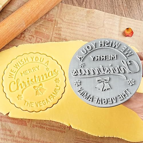 Miniatura 8 de 2023 Custom Christmas Cookie Stamp Set - Personalize Your Name with 3D Printing Great for holiday baking and gift giving