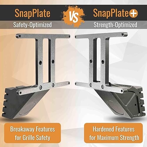 Miniatura 3 de + (Modelo Y) Fuerza optimizada, antirrobo, extraíble, altura ajustable, fabricado en Estados Unidos y patentado - Soporte de placa frontal para