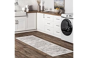 nuLOOM Rain Haven Vintage Machine Washable 2x8 Runner Rug