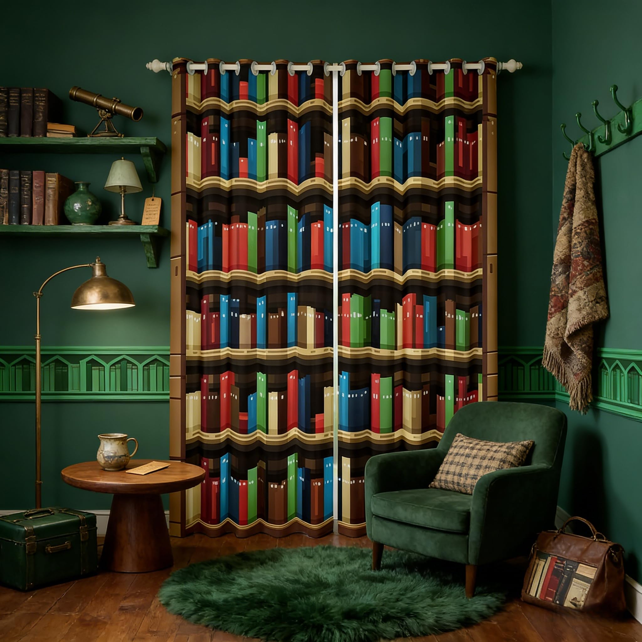 Rideaux occultants pixelisés colorés 2 panneaux pour salle de jeux et chambre à coucher