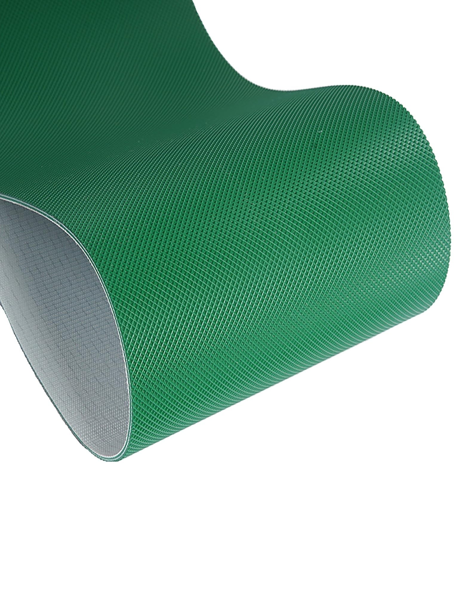 Cinta transportadora Plana de PVC Ligera, Apta para el Transporte Industrial, de Color Verde, de 110x28 cm, Ideal para la manipulación de Materiales en fábricas y líneas de envasado de produ