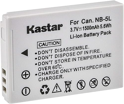 Miniatura 2 de Kastar Paquete de 1 batería de repuesto NB-5L para Canon PowerShot SD990 es, PowerShot SX200 es, PowerShot SX210 es, PowerShot SX220 es, PowerShot