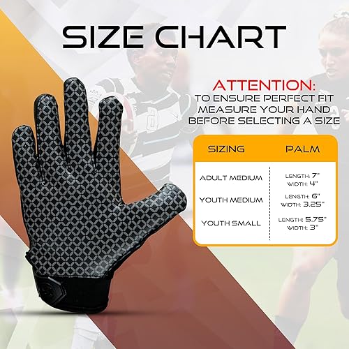 Miniatura 2 de Kids Youth Football Gloves - High Performance Custom Football Gloves for Men - Football Gloves Youth Boys with Extra Grip - Ideal Football Gloves