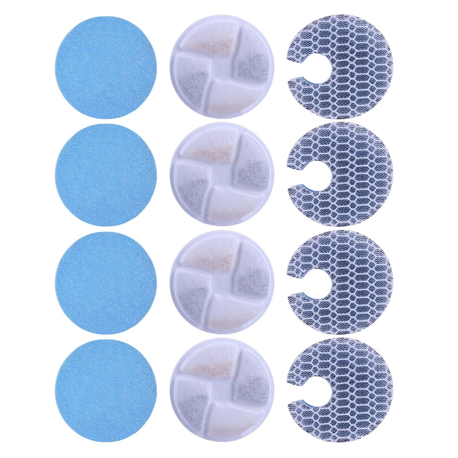 NEWFT 4set Replacement Activated-Carbon Filter for Cat Water Drinking Fountain Replaced Filter Flower for Pet Round Fountain