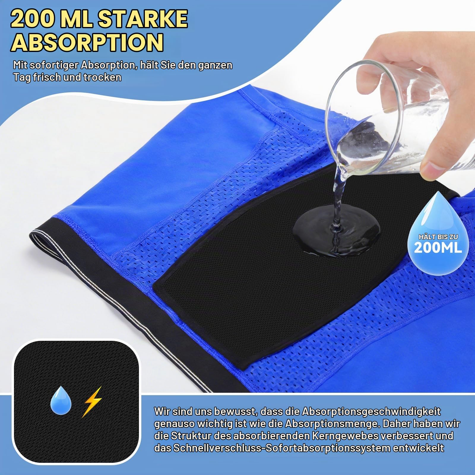 3er Pack Inkontinenz Pants Männer, Inkontinenz Hose Herren 200ml saugfähig | Waschbare Herren-Boxershorts aus Baumwolle, Inkontinenz Unterhosen, Wiederverwendbare saugfähige Unterwäsche für Männer (XL)