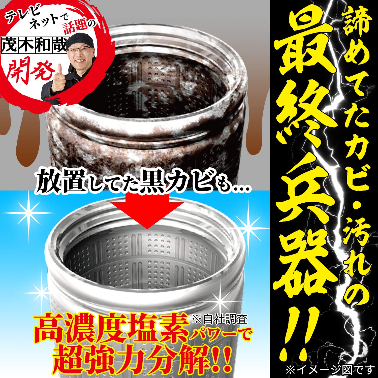 茂木和哉 プロ仕様 洗濯槽クリーナー 縦型専用 塩素系