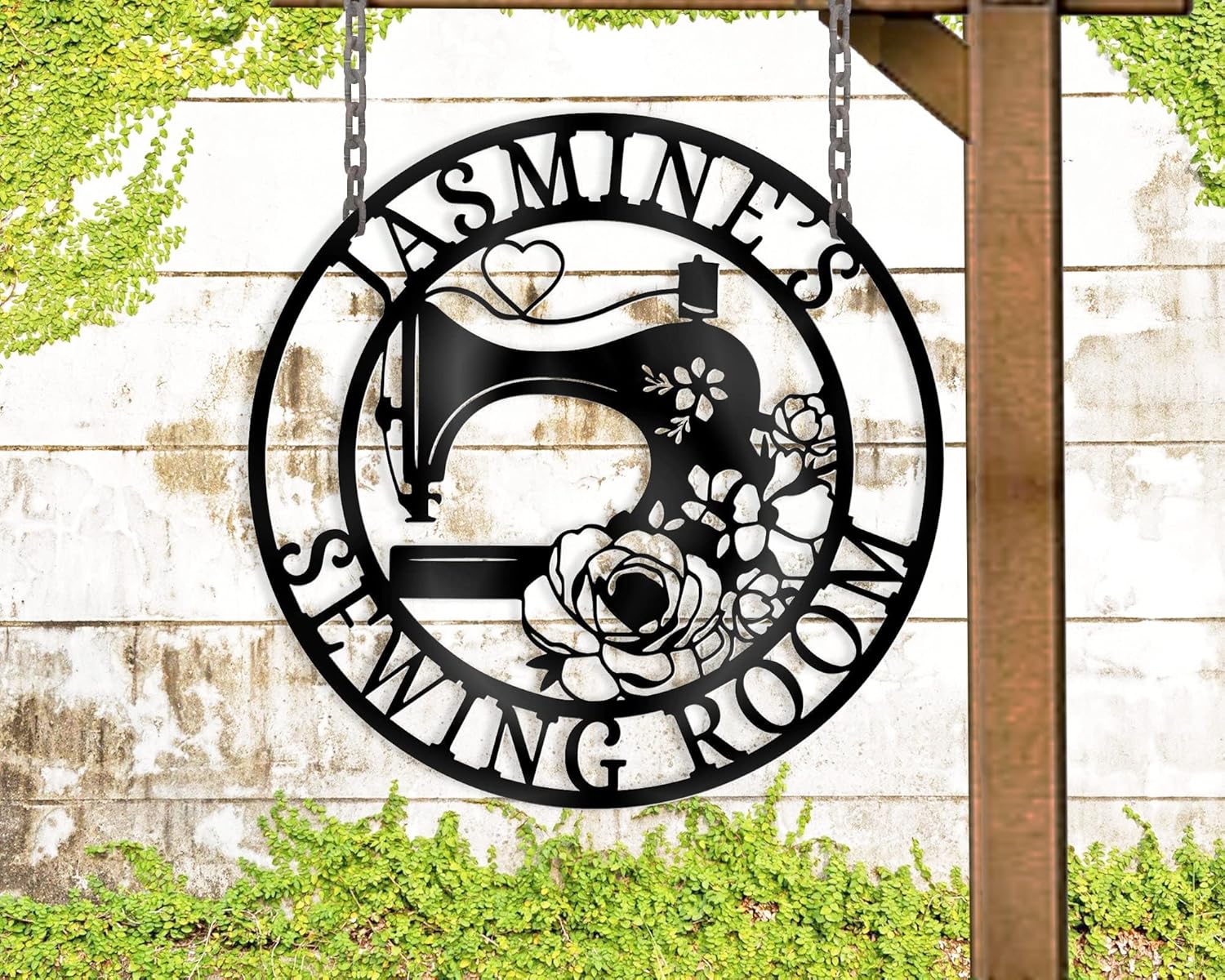 Custom Name Sign Sewing Room Sign, Personalized Metal Family Name Sign, Mom's Sewing Sign, Quilting Sign, Gift for Her, Gift for Grandma Mother 's Day Gifts