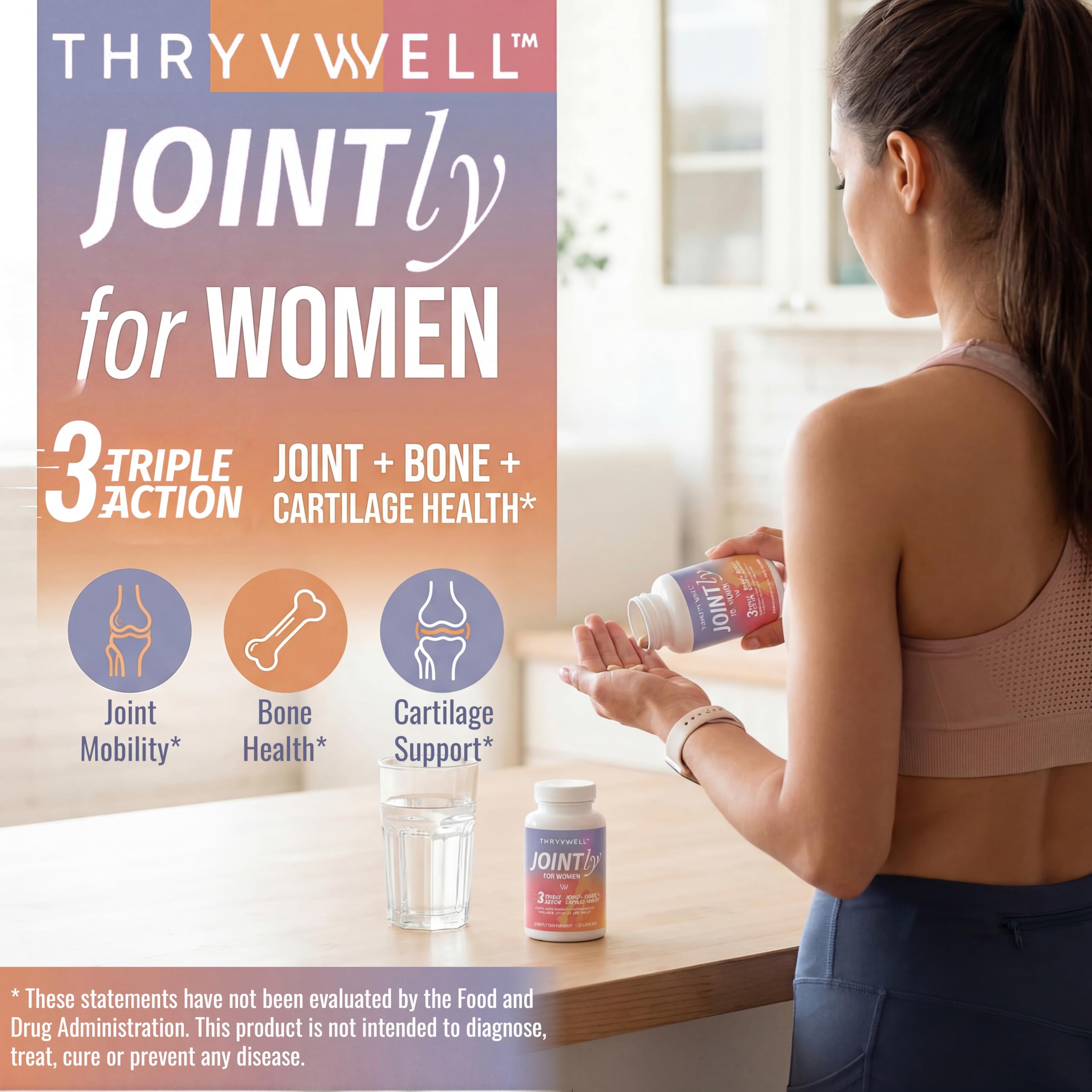 Joint Support Supplement for Women 120 capsules | Joint + Bone + Cartilage — Amazon image 3