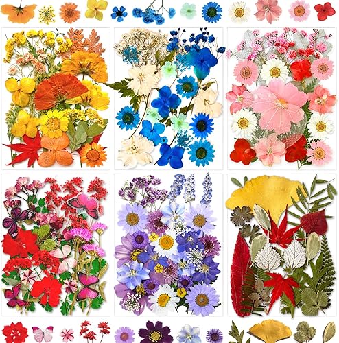 150 flores secas prensadas para resina, surtido de hojas florales secas naturales a granel para manualidades, moldes epoxi, joyas, jabón,