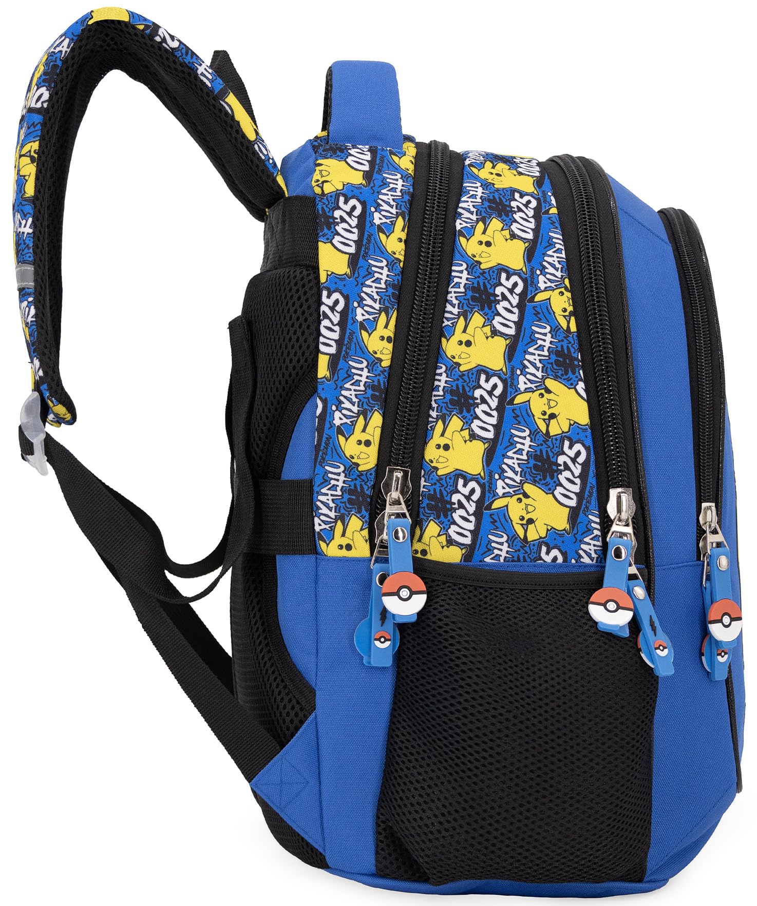 Mochila Escolar con Ruedas Niño para Pokemon Fan - Carro Extraíble, Ergonómica 33x43x20 cm - Mochila Infantil para Educación Primaria (6-12 Años) y Viajes - Regalo Ideal