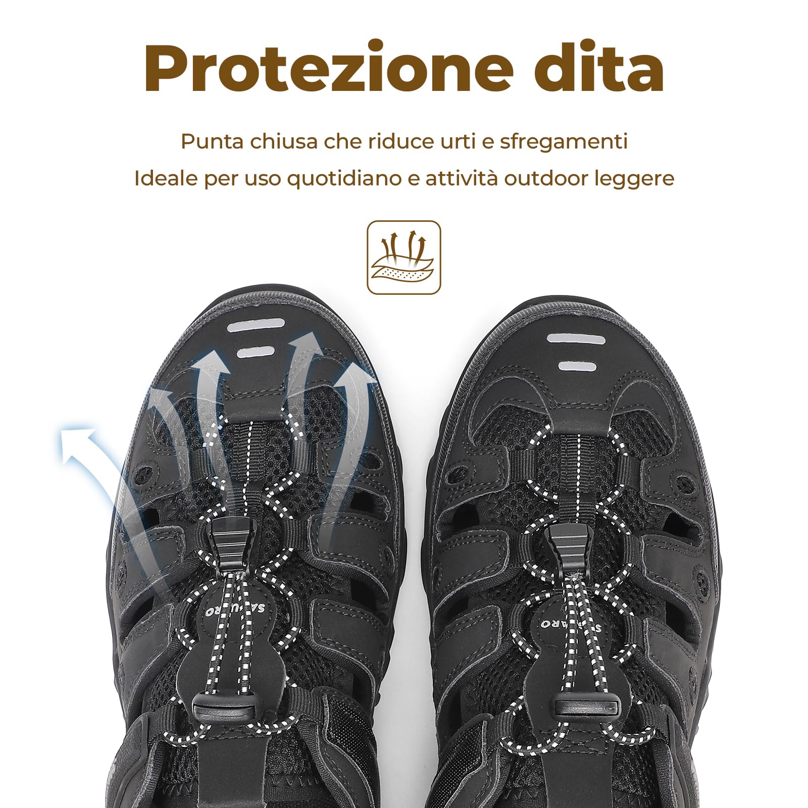 SAGUARO Sandali Donna Antiscivolo e Traspiranti, Sandali da Trekking per Escursionismo e Attività Outdoor, Taglie 36-42 EU