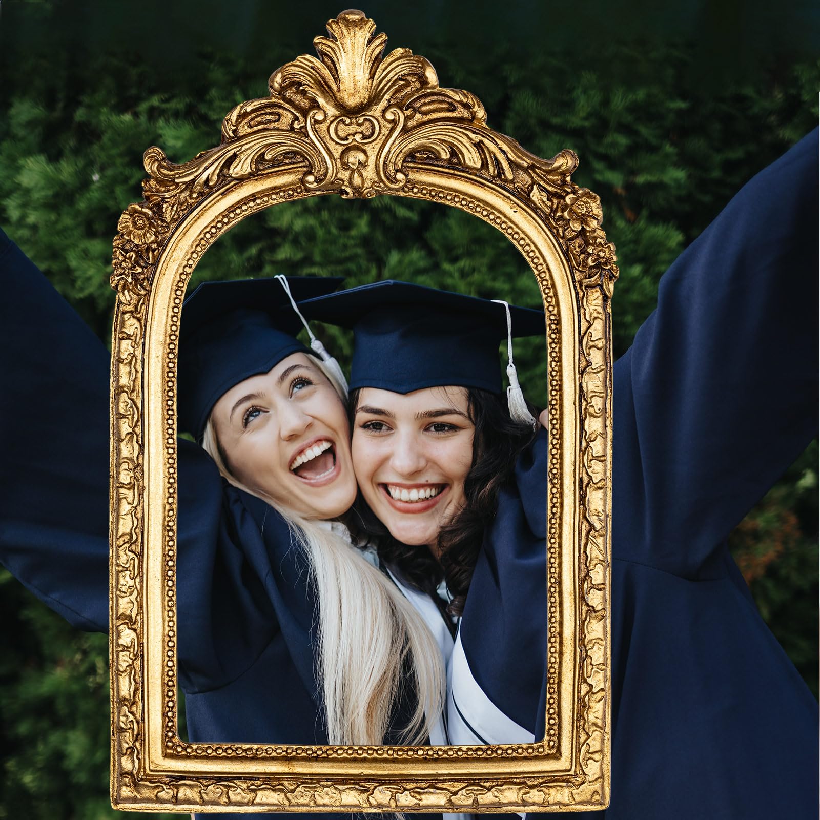 Beeveer Verbesserter 81,3 x 61 cm großer Fotorahmen Bilderrahmen Vintage Bilderrahmen Freunde Selfie Requisiten für Hochzeit Mexiko Geburtstag Bachelorette Abschlussfeier Party Supplies (Bogenstil)