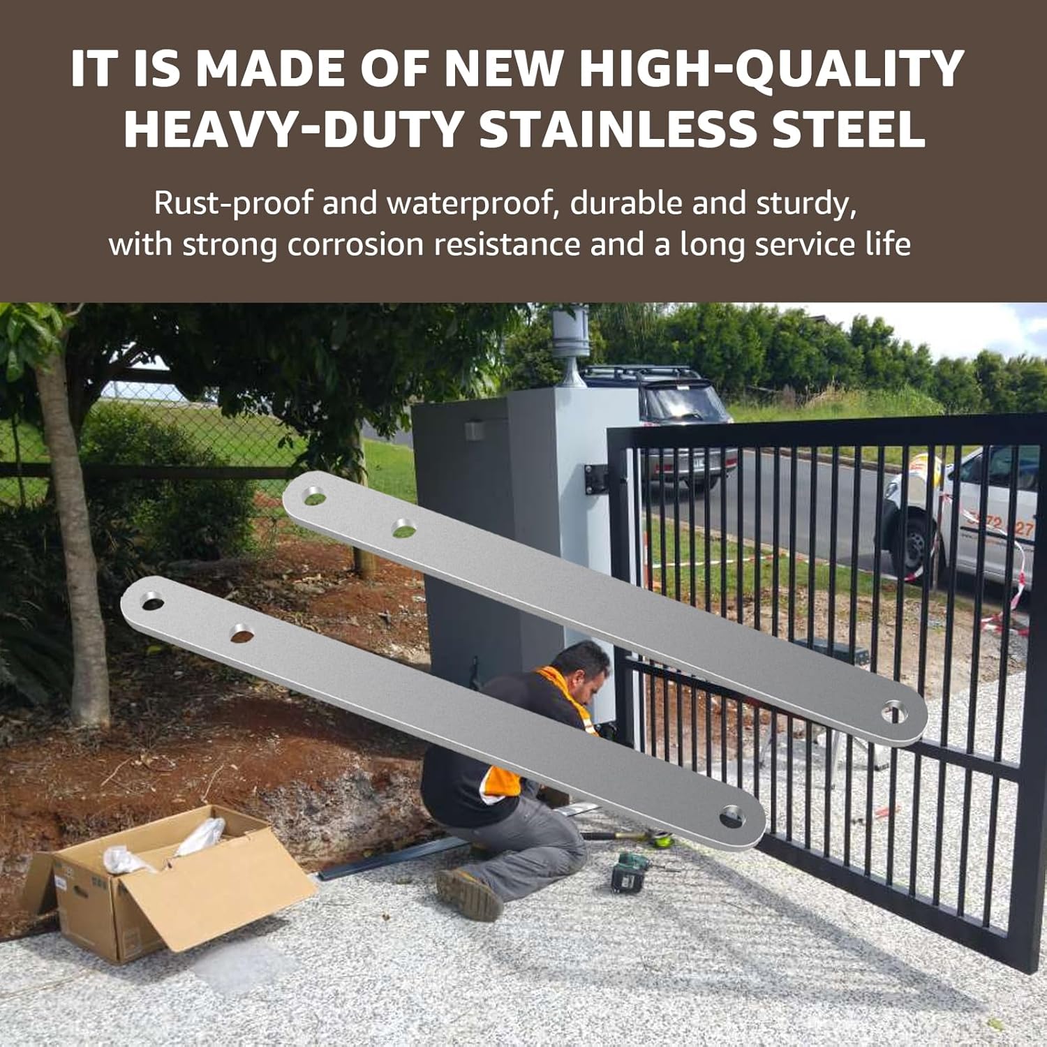 Compatible with Ghost Controls Push-to-Open Brackets for Automatic Gates Model AXPO for Automatic Gates Opener on a Push-to-Open Application