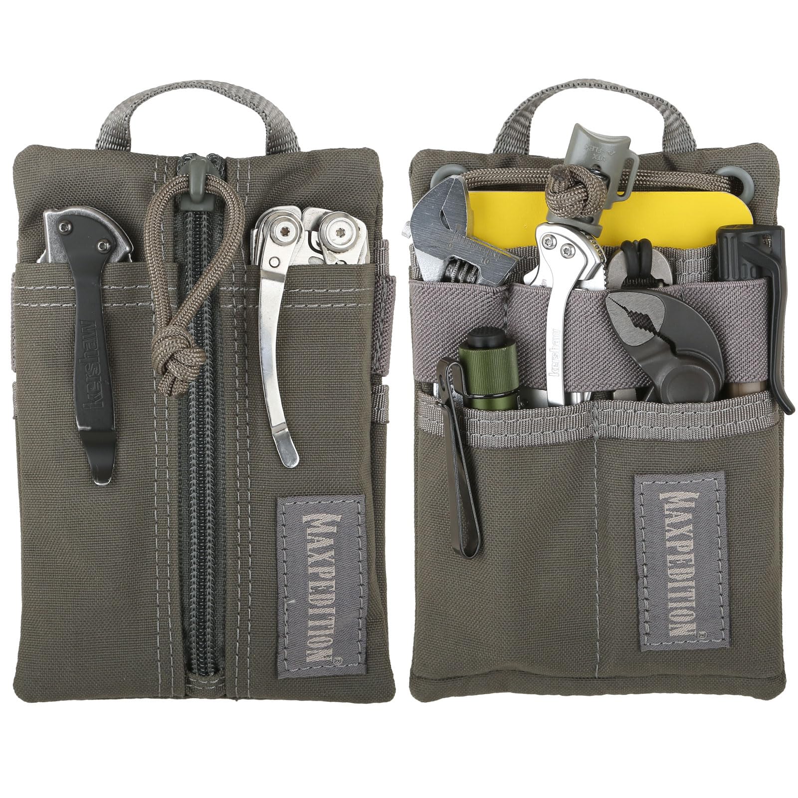 MAXPEDITION Platy Pocket Organizer, Durable EDC Tool Pouch for Men, Neck Wallet with Paracord Lanyard, Holds Flashlight, Multitool, Pen, Notebook (Foliage Green, 4" x 6")