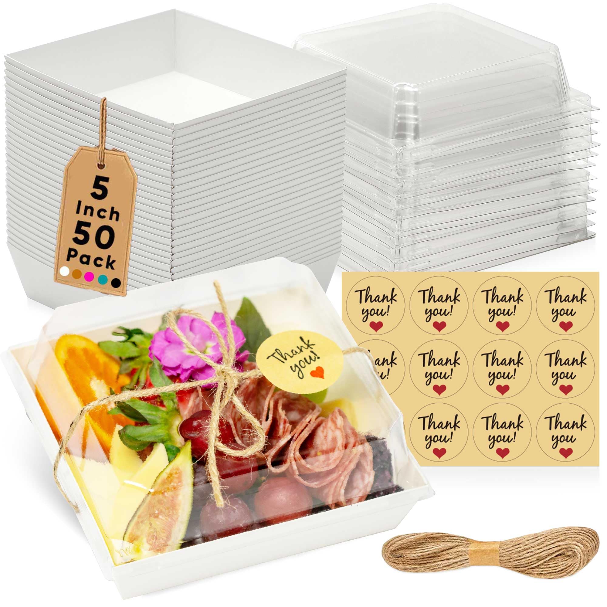 Leafiew 5 Inch Charcuterie Box White