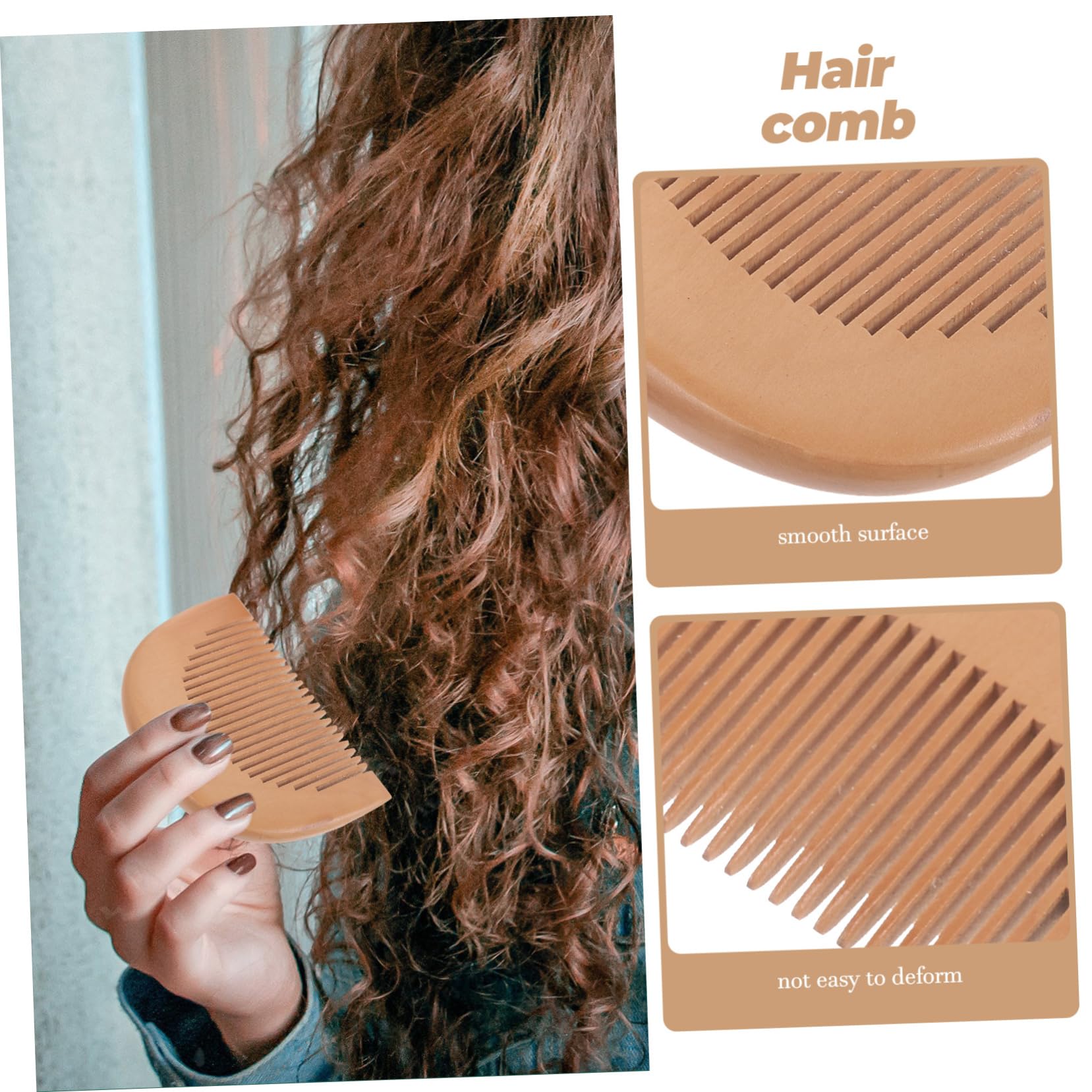 Didiseaon Juego De 6 Peines De Madera Para Bebé Cepillo Desenredante Para El Cabello De Recién Nacido Cepillo De Baño Cómodo Para Bebé