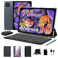 Zenva T90 Android 16 Tablet con Tastiera - Tablet 11 Pollici, 1920x1200 FHD+