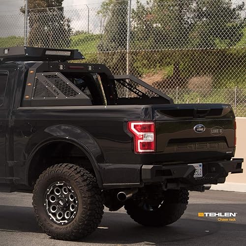 Miniatura 9 de 642167842477 Barra enrollable universal ajustable para caja de camioneta con tercera luz de freno y 2 barras de lámparas de trabajo LED y 6