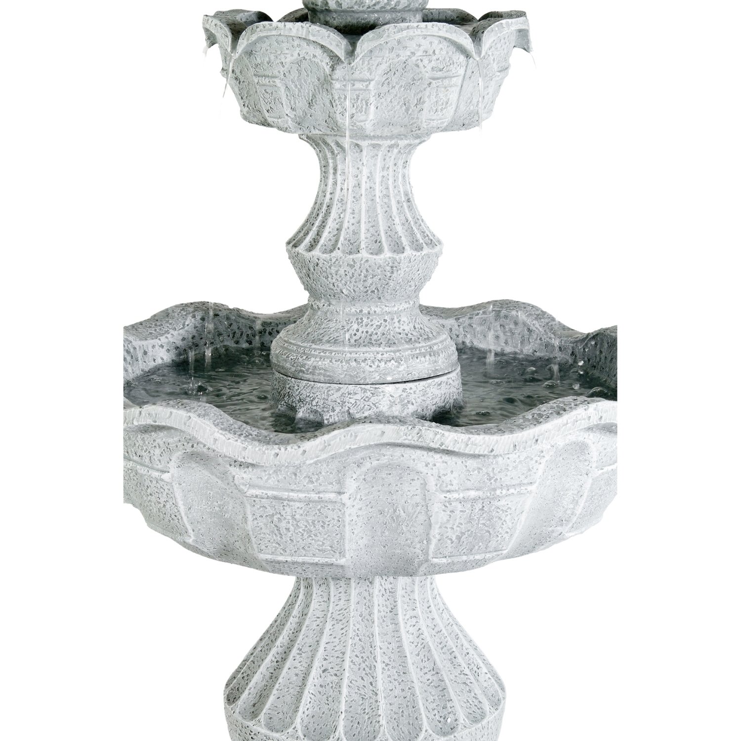 STILISTA Gartenbrunnen Modell Athene Steinoptik 50 x 48 x 85 cm Springbrunnen inkl. Pumpe