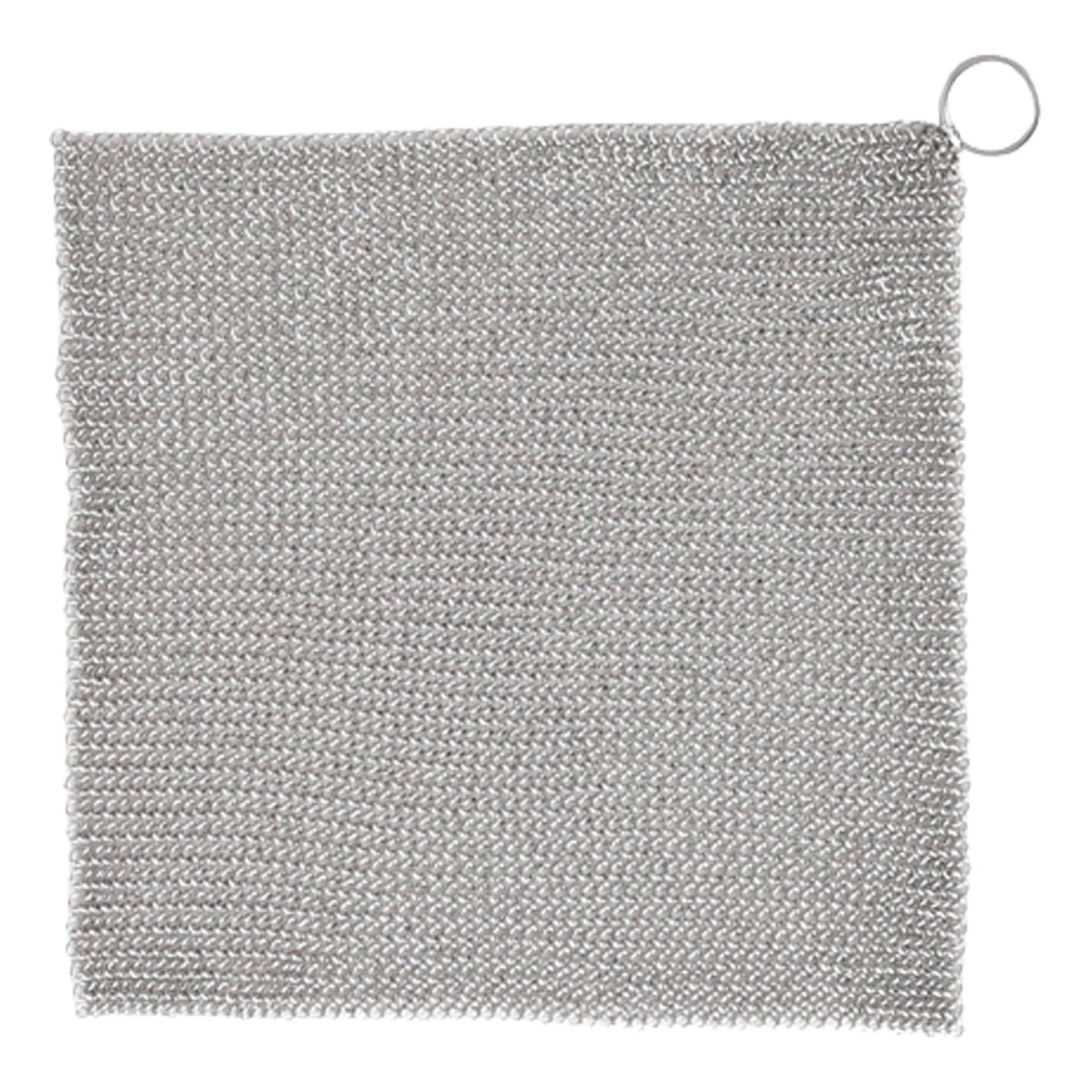 Jeorywoet Cast Iron Cleaner Non-Scratch Stainless Steel Scourer 20x20 cm Nonstick Oil Chainmail Scrubber for Kitchen Pans Pot Griddles Skillets Cookware, cast Iron Cleaner