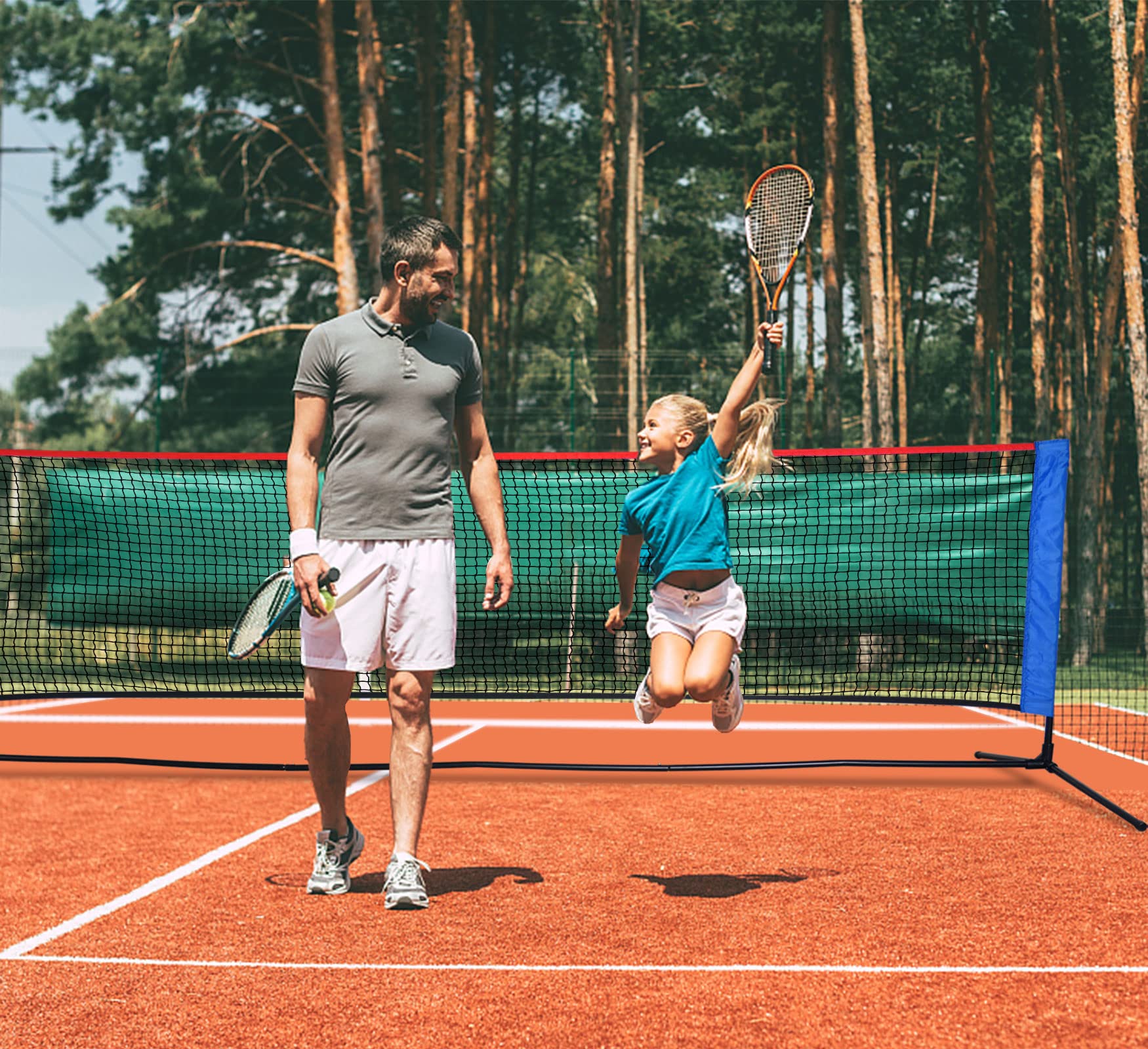 Mini juegos de voleibol de bádminton portátil para patios traseros al aire libre con red, la mejor red de voleibol de bádminton al aire libre, playa, césped, tenis, práctica de cancha para entrada