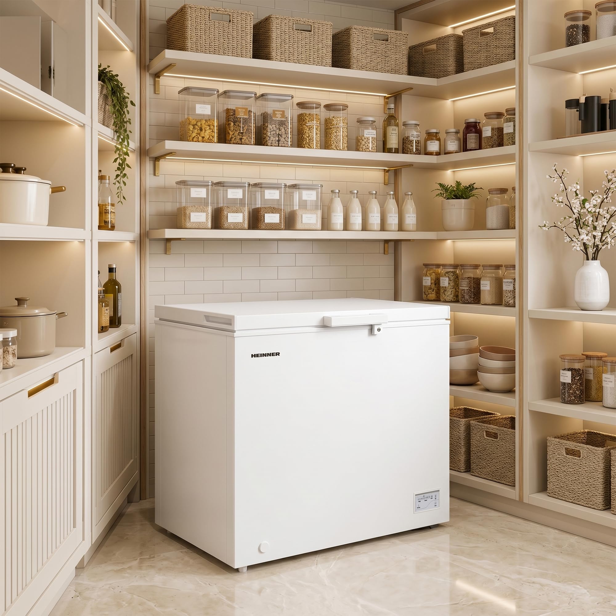 HCF-HM246INVCD – Gefriertruhe 246 L – Inverter‑Kompressor – LED‑Display & LED‑Innenbeleuchtung – Convertible Freezer/Kühlschrank – Weiß – 5 Jahre Garantie