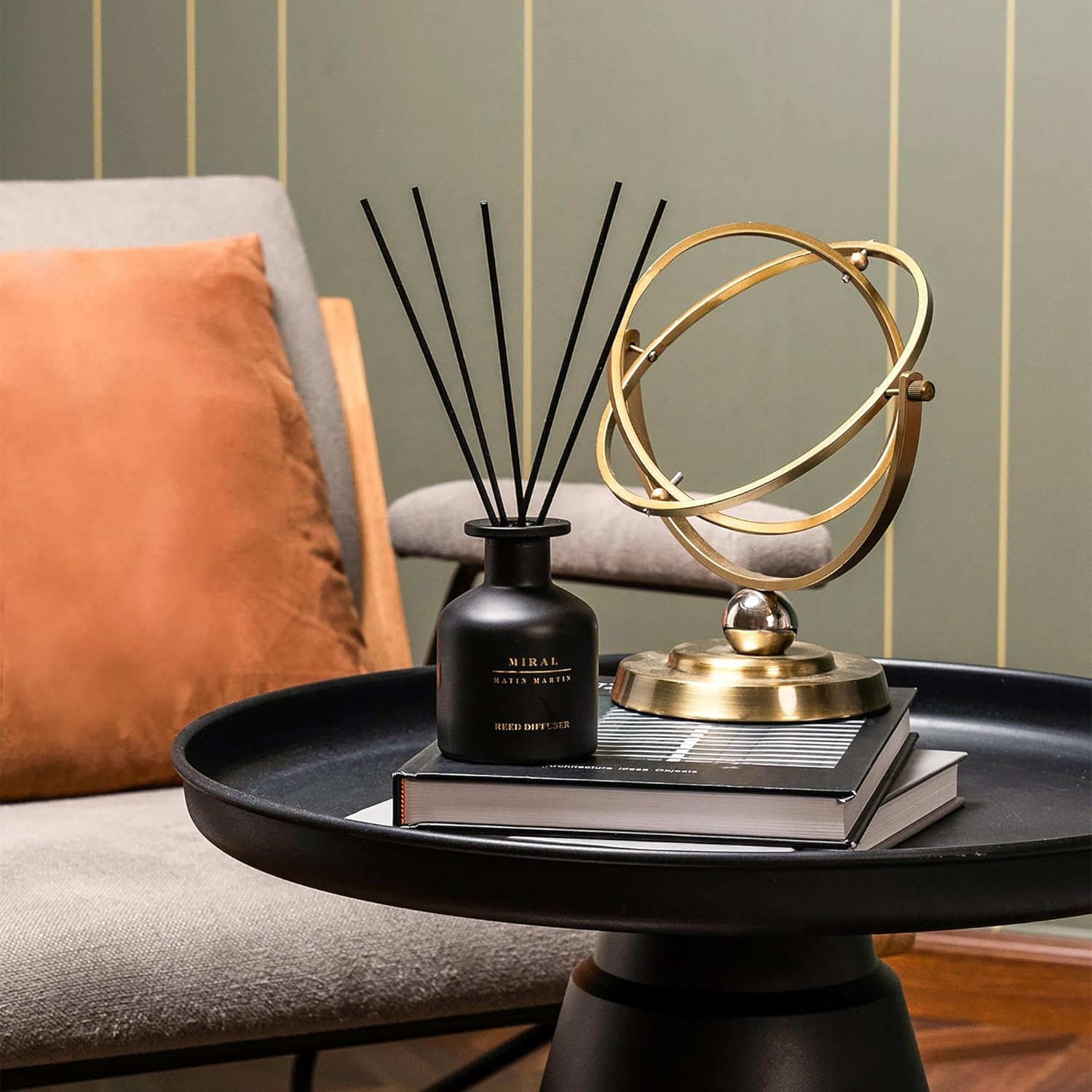 Matin Martin Miral Reed Diffuser 5 oz - Luxury Aromatherapy with Orange Blossom & Mandarin - Home Decor Gift for Bedroom, Office, Living Room, Bathroom - Long Lasting Scent - Premium Fragrance Sticks - Image 2