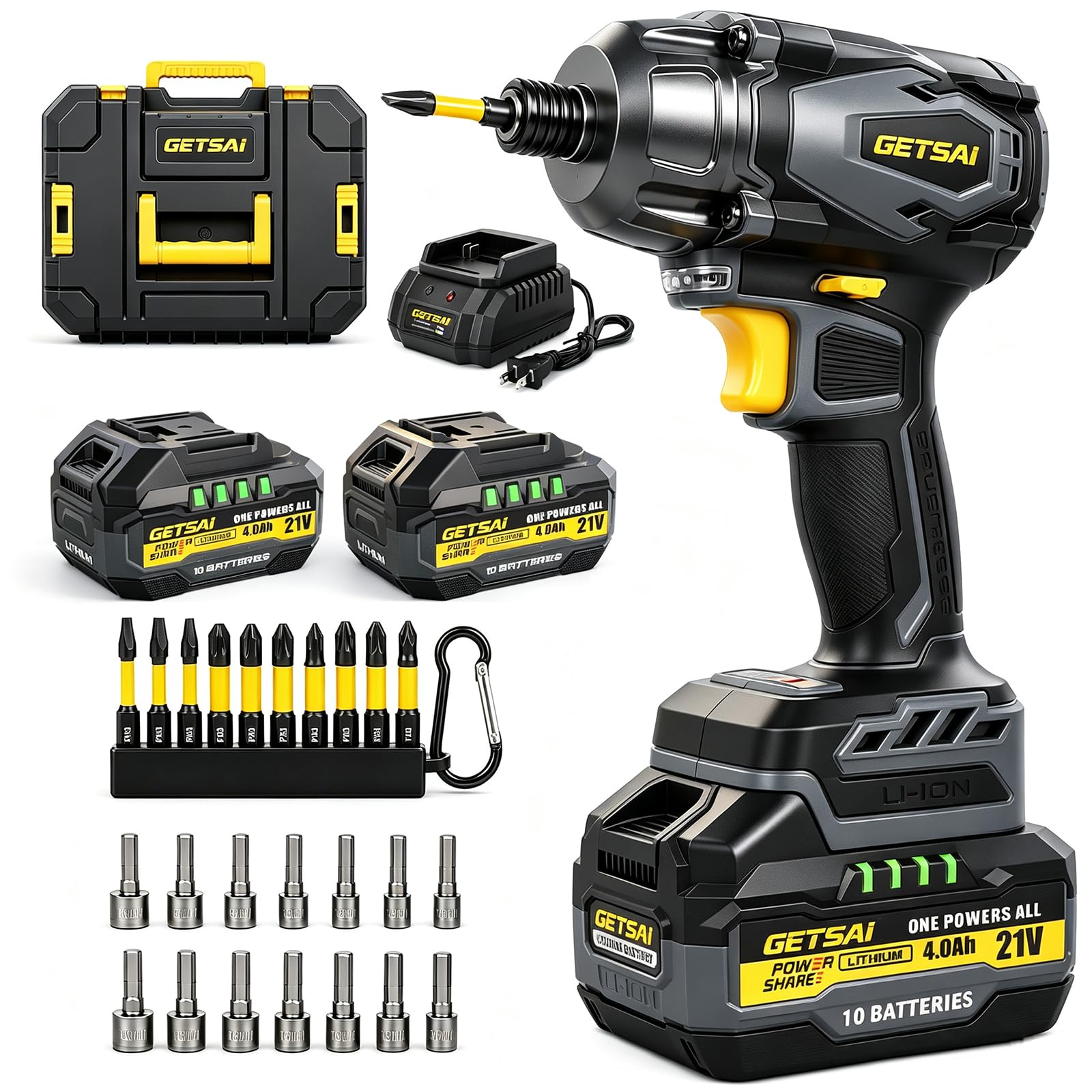 3983 In-lbs Cordless Impact Driver, 21V Brushless 1/4" Impact Driver
