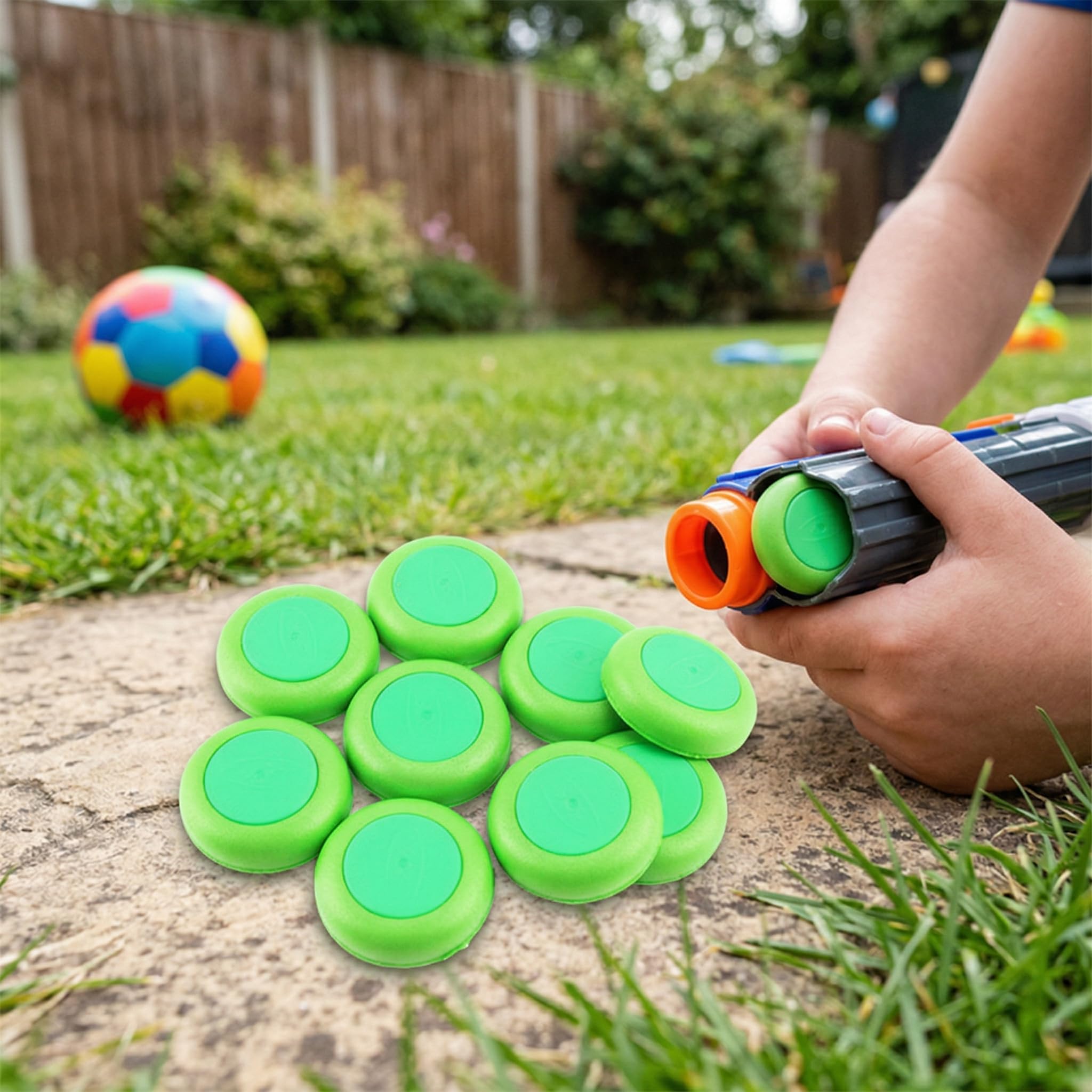 Recarga De 60 Discos Voladores EVA Para Blasters – Compatibles Con NITRON, VIGILON Y PROTON, Color Verde