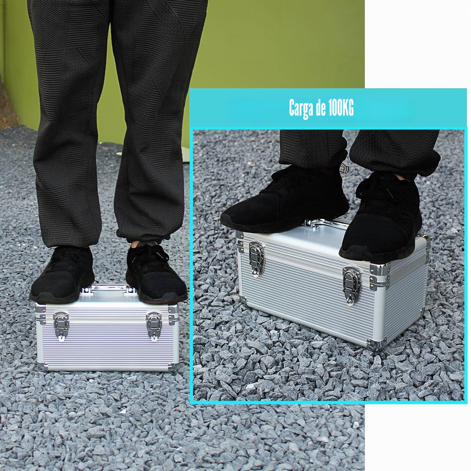 GLOTRENDS B10 Caja de Almacenamiento de 10 Ranuras para Disco Duro Interno de 3,5 Pulgadas, diseño portátil para Llevar y Transportar,Organizador de Disco Duro y Caja Protectora