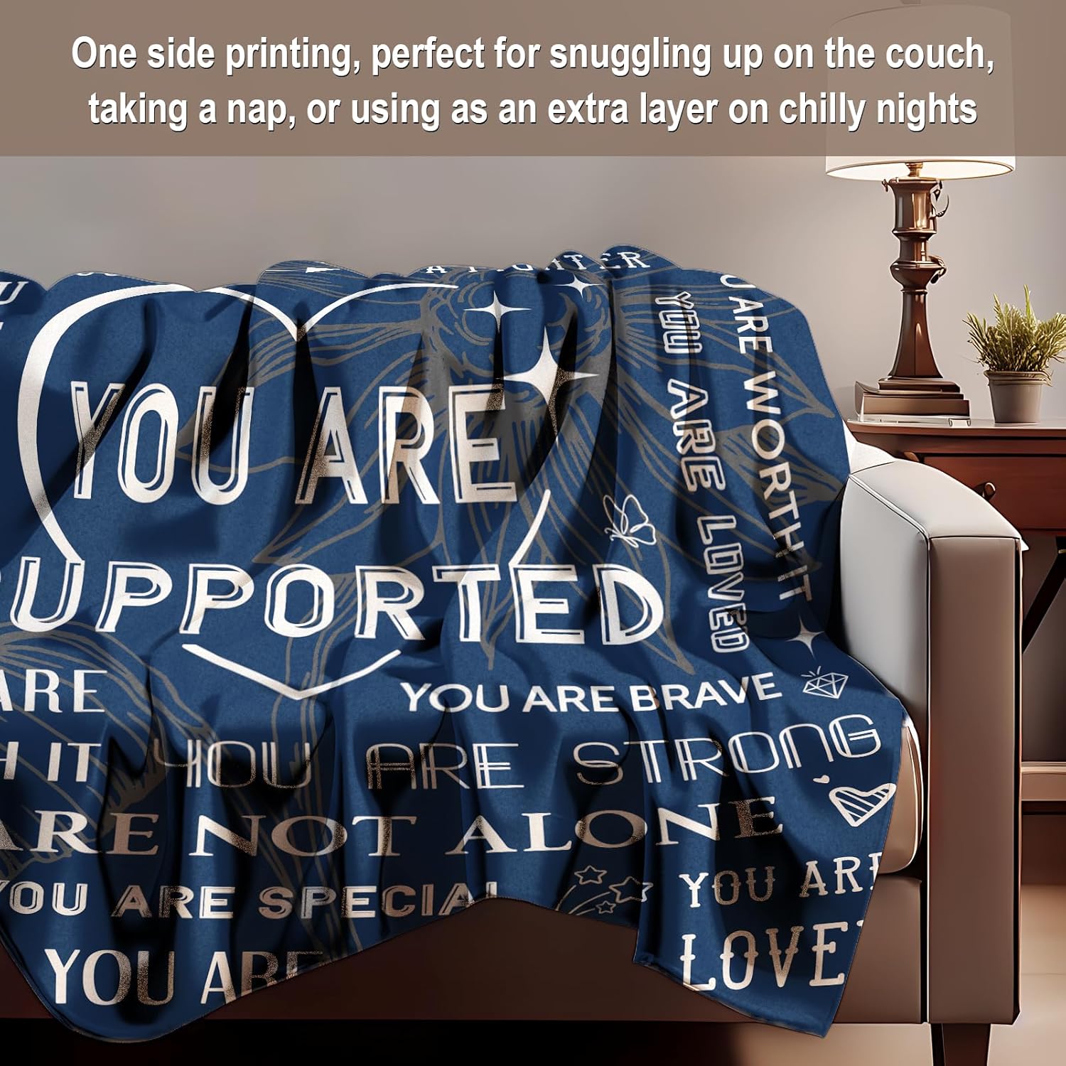 Cancer Care Gifts for Women, Men, Get Well Gifts for Women After Surgery, Thinking of You Gifts for Women, Inspirational Feel Better Gifts for Woman, Hug Blanket 60"x50" - Image 4